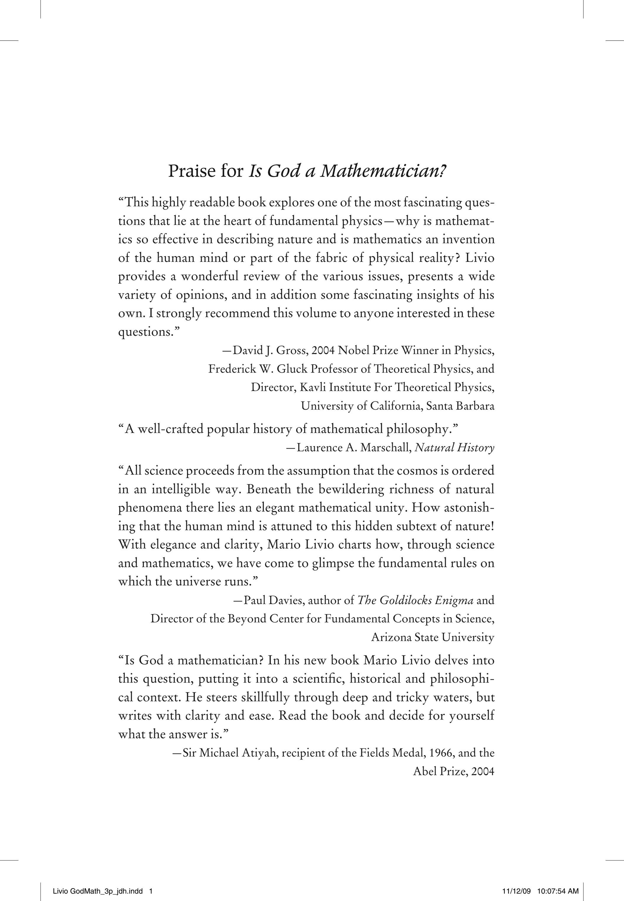 Cover of 'Is God een wiskundige' by Mario Livio Cover of 'Is God een wiskundige' by Mario Livio